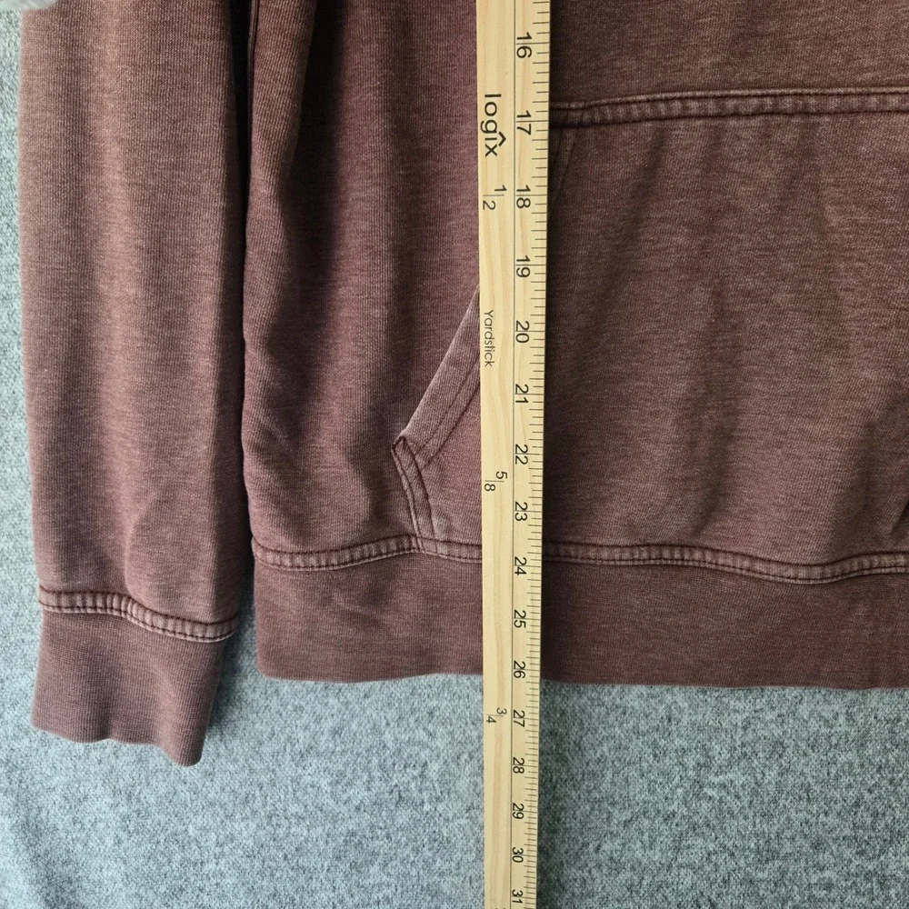 The North‎ Face Mens Small Maroon Heather Pullover Hoodie Half Dome Logo Brown